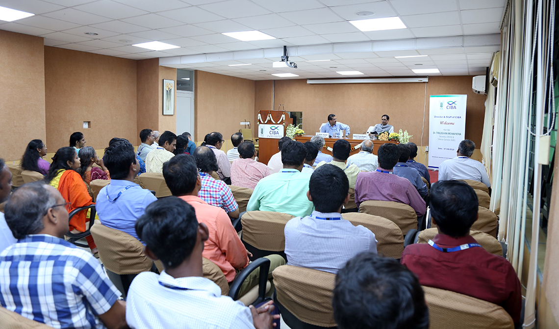 Dr.Trilochan Mohapatra, Director General, ICAR & Secretary, DARE, Govt. of India visited CIBA on 7th August, 2019.