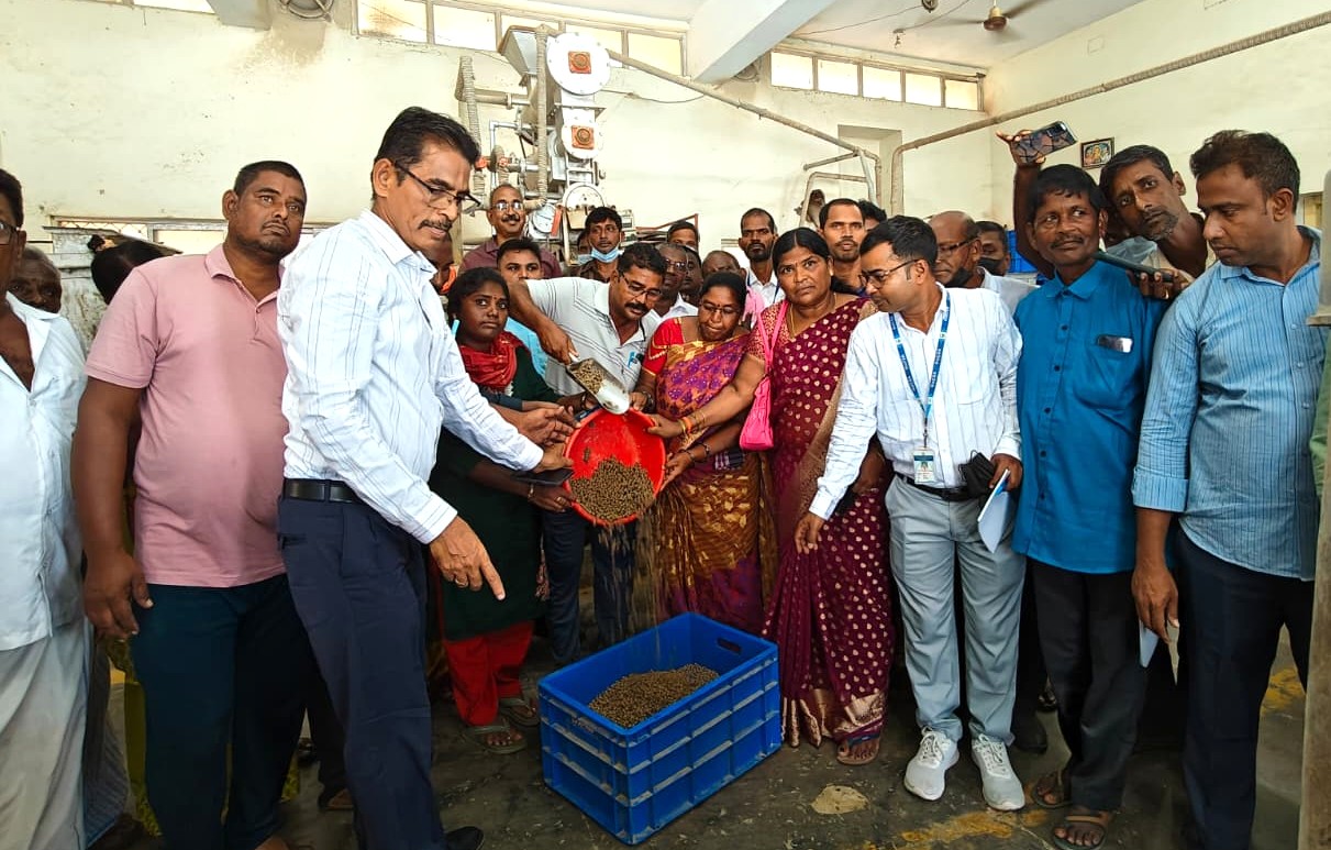ICAR-CIBA conducted Capacity enhancement-cum-Entrepreneurship development training for the small and marginal shrimp farmers operating under MPEDA-NaCSA societies on “Aquafeed Preparation Techniques and Quality Control”