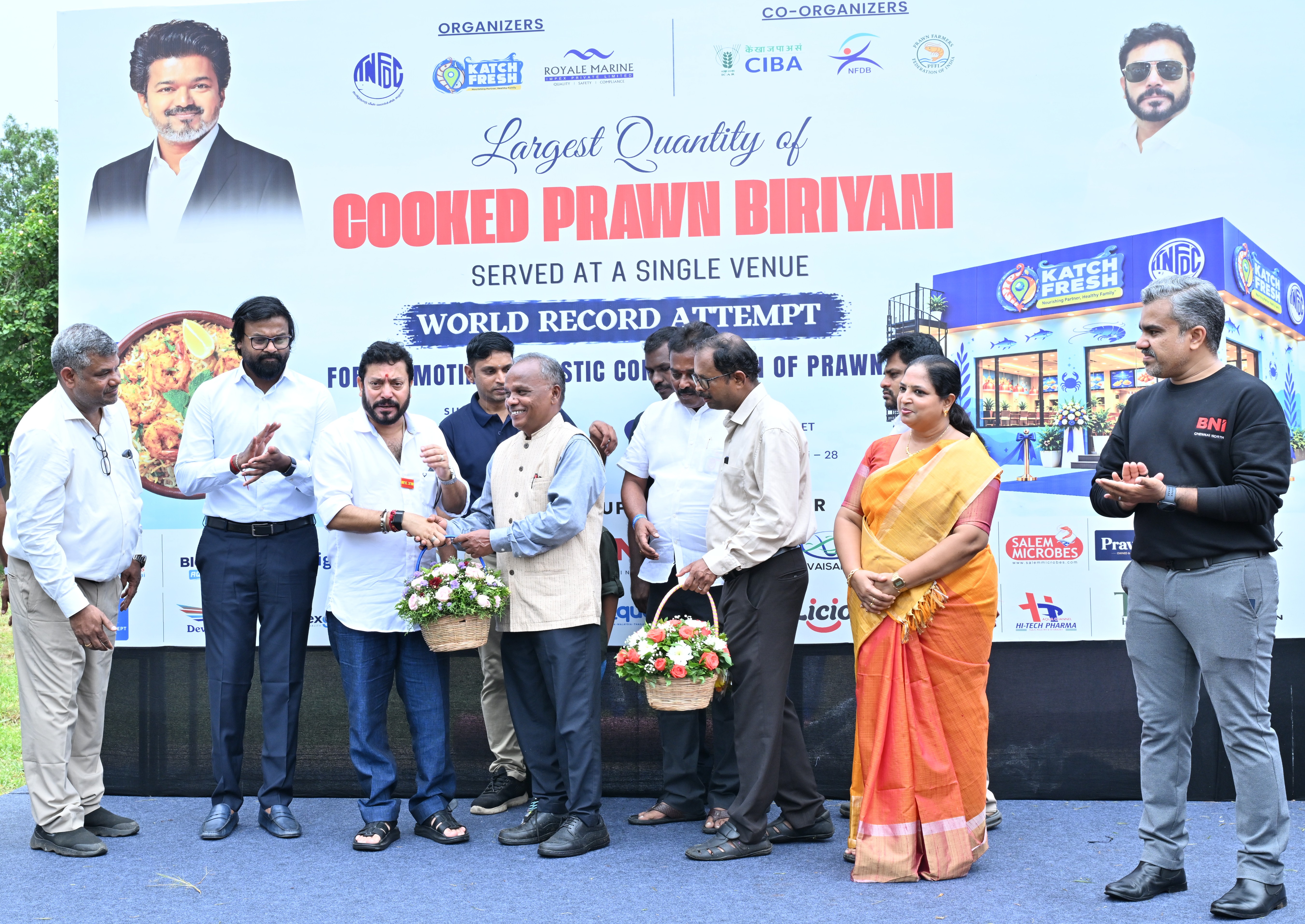 ICAR-CIBA, Chennai Co-organised the World Record Event to Promote Domestic Consumption of Farmed Shrimp